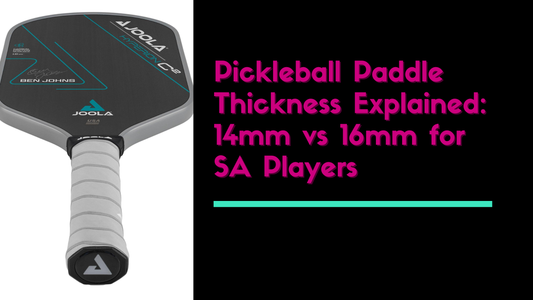 Pickleball Paddle Thickness Explained: 14mm vs 16mm for SA Players, Pickleball Paddle lying upright