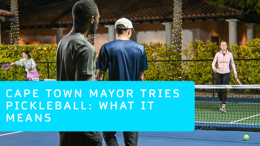 Cape Town Mayor Tries Pickleball: What It Means, people playing pickleball at night