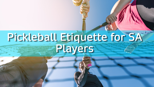 Pickleball Etiquette for SA Players, group of people standing in a circle extending paddles